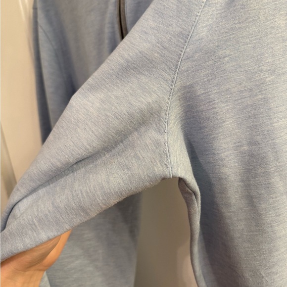 MIZZEN+MAIN Men's Proflex Quarter-Zip Heathered Light Blue Large - Picture 6 of 12